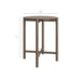 Eleni 3-Piece Outdoor Teak Wood Bar Set Weathered Gray Flint