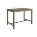 Eleni 5-Piece Outdoor Teak Wood Bar Set Weathered Gray Flint