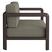 Modway Kona Outdoor Teak Wood Armchair in Ash - side view