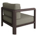 Modway Kona Outdoor Teak Wood Armchair in Ash - detail view