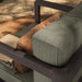 Modway Kona Outdoor Teak Wood Armchair in Ash - lifestyle view 12