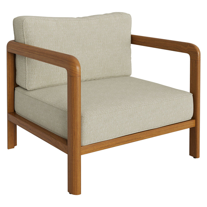 Modway Kona 4-Piece Outdoor Teak Wood Furniture Set - lifestyle view