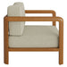 Modway Kona Outdoor Teak Wood Armchair in Sand - side view