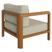 Modway Kona Outdoor Teak Wood Armchair in Sand - detail view
