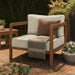 Modway Kona Outdoor Teak Wood Armchair in Sand - lifestyle view 13
