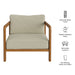 Modway Kona Outdoor Teak Wood Armchair in Sand - dimensions and specifications
