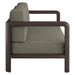 Modway Kona Outdoor Teak Wood Loveseat in Ash - side view