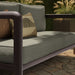 Modway Kona Outdoor Teak Wood Loveseat in Ash - lifestyle view 12