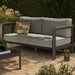 Modway Kona Outdoor Teak Wood Loveseat in Ash - lifestyle view 14