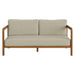Modway Kona Outdoor Teak Wood Loveseat in Sand - front view