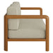 Modway Kona Outdoor Teak Wood Loveseat in Sand - side view