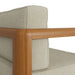 Modway Kona Outdoor Teak Wood Loveseat in Sand - lifestyle view