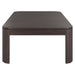 Modway Kona 47 Inch Outdoor Teak Wood Coffee Table in Dark Brown - side view
