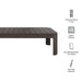 Modway Kona 47 Inch Outdoor Teak Wood Coffee Table in Dark Brown - dimensions and specifications