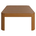 Modway Kona 47 Inch Outdoor Teak Wood Coffee Table in Natural - angled view