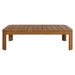 Modway Kona 47 Inch Outdoor Teak Wood Coffee Table in Natural - side view