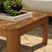 Modway Kona 47 Inch Outdoor Teak Wood Coffee Table in Natural - lifestyle view 11