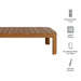 Modway Kona 47 Inch Outdoor Teak Wood Coffee Table in Natural - dimensions and specifications