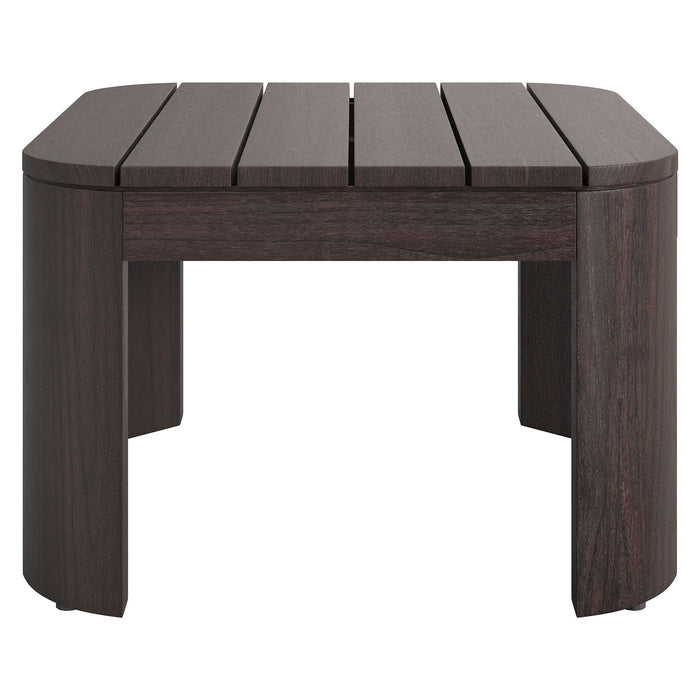 Modway Kona 3-Piece Outdoor Teak Wood Chaise Lounge Set - lifestyle view 14