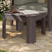 Modway Kona Outdoor Teak Wood Side Table in Dark Brown - lifestyle view 12