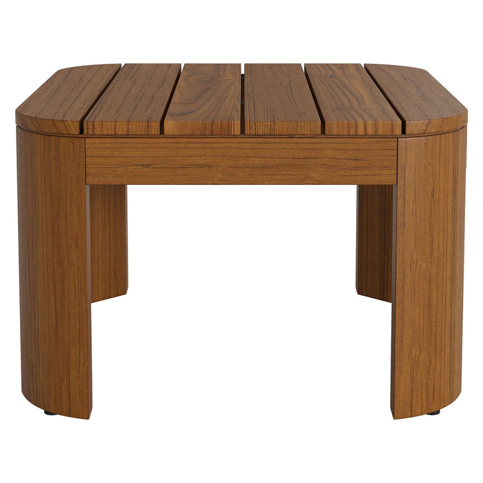 Modway Kona 3-Piece Outdoor Teak Wood Furniture Set - lifestyle view 9