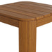 Modway Kona Outdoor Teak Wood Side Table in Natural - detail view