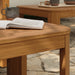 Modway Kona Outdoor Teak Wood Side Table in Natural - lifestyle view