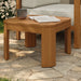 Modway Kona Outdoor Teak Wood Side Table in Natural - lifestyle view 11