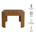 Modway Kona Outdoor Teak Wood Side Table in Natural - dimensions and specifications