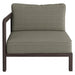 Modway Kona Outdoor Teak Wood Left-Arm Facing Modular Armchair in Ash - front view