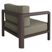 Modway Kona Outdoor Teak Wood Left-Arm Facing Modular Armchair in Ash - detail view