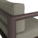 Modway Kona Outdoor Teak Wood Left-Arm Facing Modular Armchair in Ash - lifestyle view