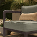 Modway Kona Outdoor Teak Wood Left-Arm Facing Modular Armchair in Ash - lifestyle view 12