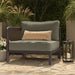 Modway Kona Outdoor Teak Wood Left-Arm Facing Modular Armchair in Ash - lifestyle view 14