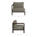 Modway Kona Outdoor Teak Wood Left-Arm Facing Modular Armchair in Ash - dimensions and specifications 18