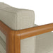 Modway Kona Outdoor Teak Wood Left-Arm Facing Modular Armchair in Sand - lifestyle view
