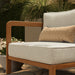 Modway Kona Outdoor Teak Wood Left-Arm Facing Modular Armchair in Sand - lifestyle view 11