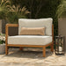 Modway Kona Outdoor Teak Wood Left-Arm Facing Modular Armchair in Sand - lifestyle view 13