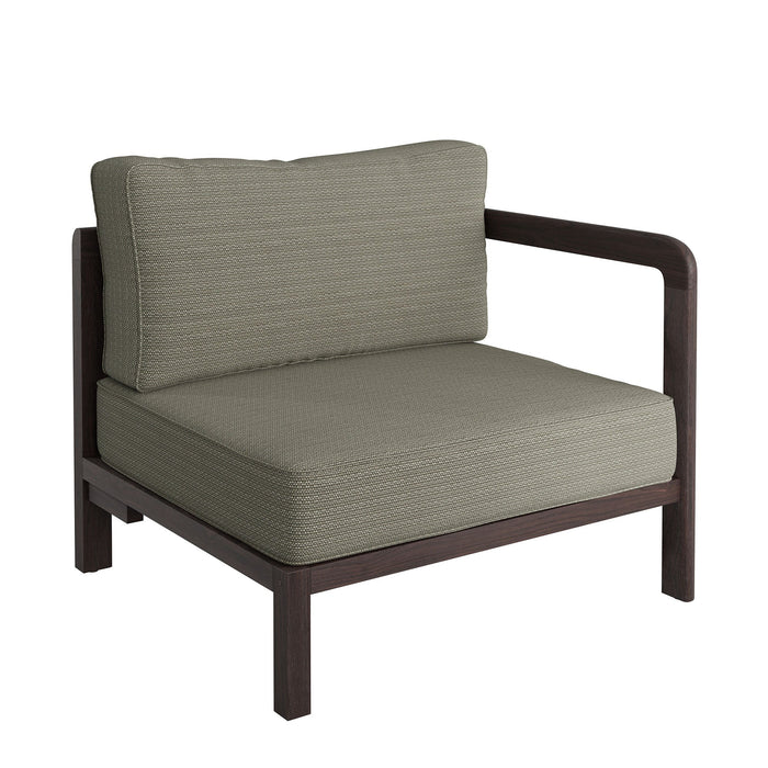 Modway Kona 5-Piece Outdoor Teak Wood Corner Modular Sofa - lifestyle view 12