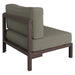 Modway Kona Outdoor Teak Wood Right-Arm Facing Modular Armchair in Ash - detail view