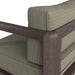 Modway Kona Outdoor Teak Wood Right-Arm Facing Modular Armchair in Ash - lifestyle view