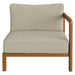 Modway Kona Outdoor Teak Wood Right-Arm Facing Modular Armchair in Sand - front view