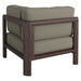 Modway Kona Outdoor Teak Wood Corner Modular Chair in Ash - detail view