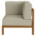 Modway Kona Outdoor Teak Wood Corner Modular Chair in Sand - front view