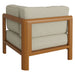 Modway Kona Outdoor Teak Wood Corner Modular Chair in Sand - detail view