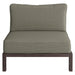 Modway Kona Outdoor Teak Wood Armless Modular Chair in Ash - front view