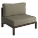 Modway Kona Outdoor Teak Wood Armless Modular Chair in Ash - angled view