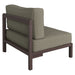 Modway Kona Outdoor Teak Wood Armless Modular Chair in Ash - detail view