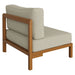 Modway Kona Outdoor Teak Wood Armless Modular Chair in Sand - detail view