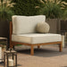 Modway Kona Outdoor Teak Wood Armless Modular Chair in Sand - lifestyle view 13
